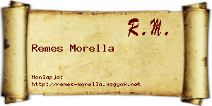 Remes Morella névjegykártya